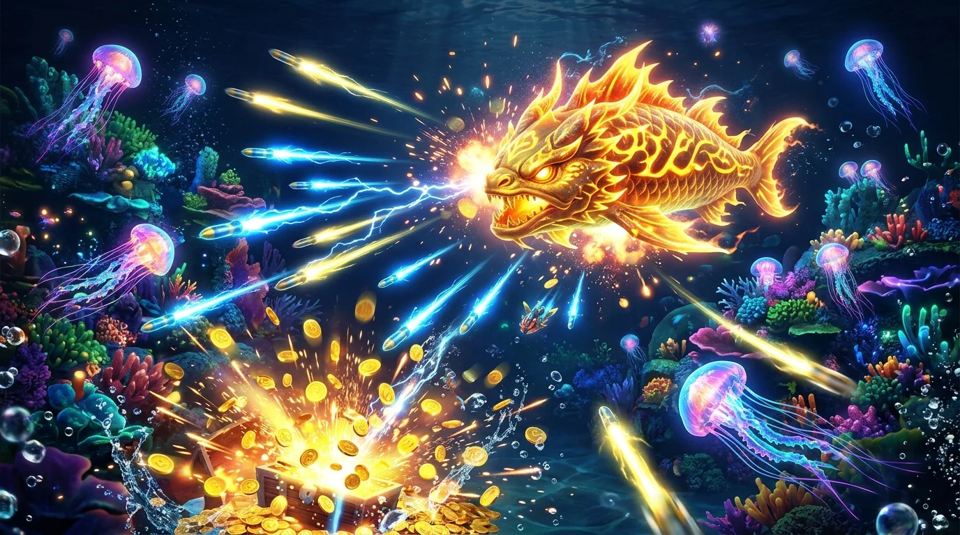 JiliCrown Mega Fishing Boss Underwater Torpedo Laser Action