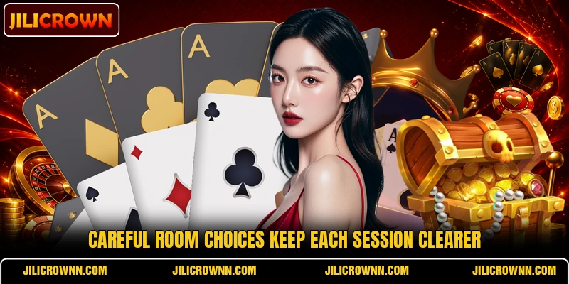 Careful room choices keep each session clearer
