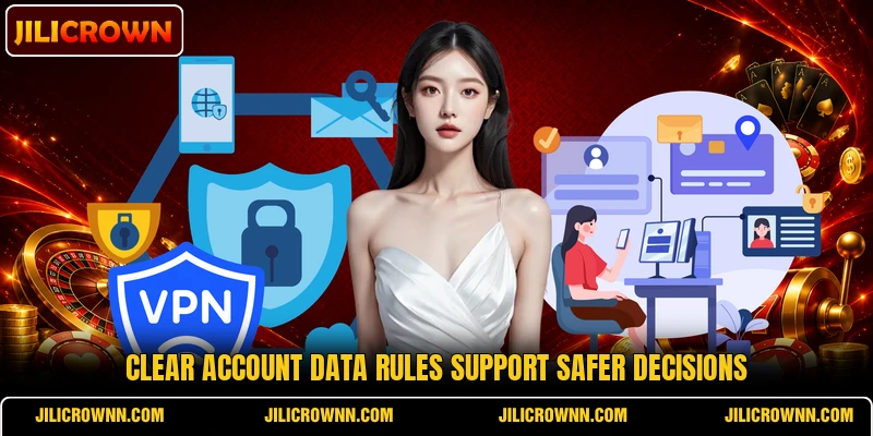 Clear account data rules support safer decisions Clear account data rules support safer decisions