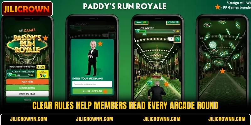 Clear rules help members read every arcade round