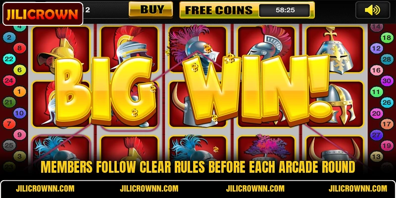 Members follow clear rules before each arcade round