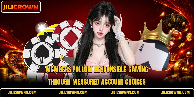 Members follow responsible gaming through measured account choices