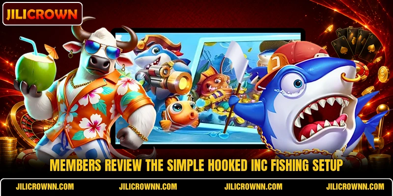 Members review the simple Hooked Inc fishing setup