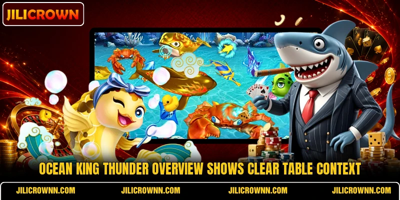 Ocean King Thunder overview shows clear table context