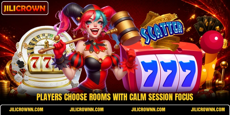 Players choose rooms with calm session focus