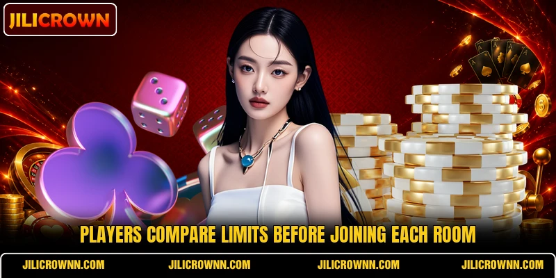 Players compare limits before joining each room