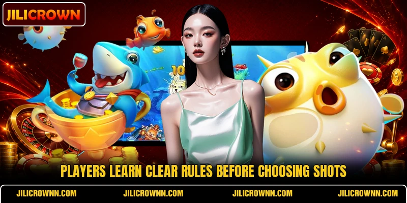 Players learn clear rules before choosing shots