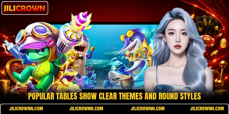Popular tables show clear themes and round styles