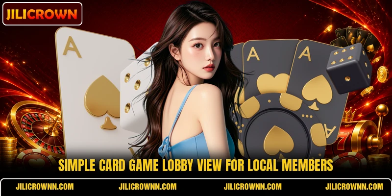 Simple card game lobby view for local members