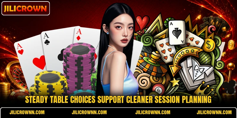 Steady table choices support cleaner session planning