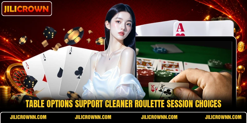 Table options support cleaner roulette session choices